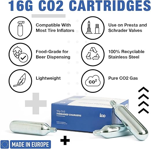 Cartouches CO2 Qualité Alimentaire 16g