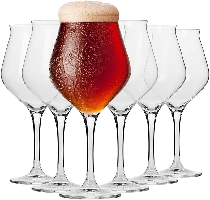 Krosno Verres Tulipe à Bière 420 ml – Lot de 6